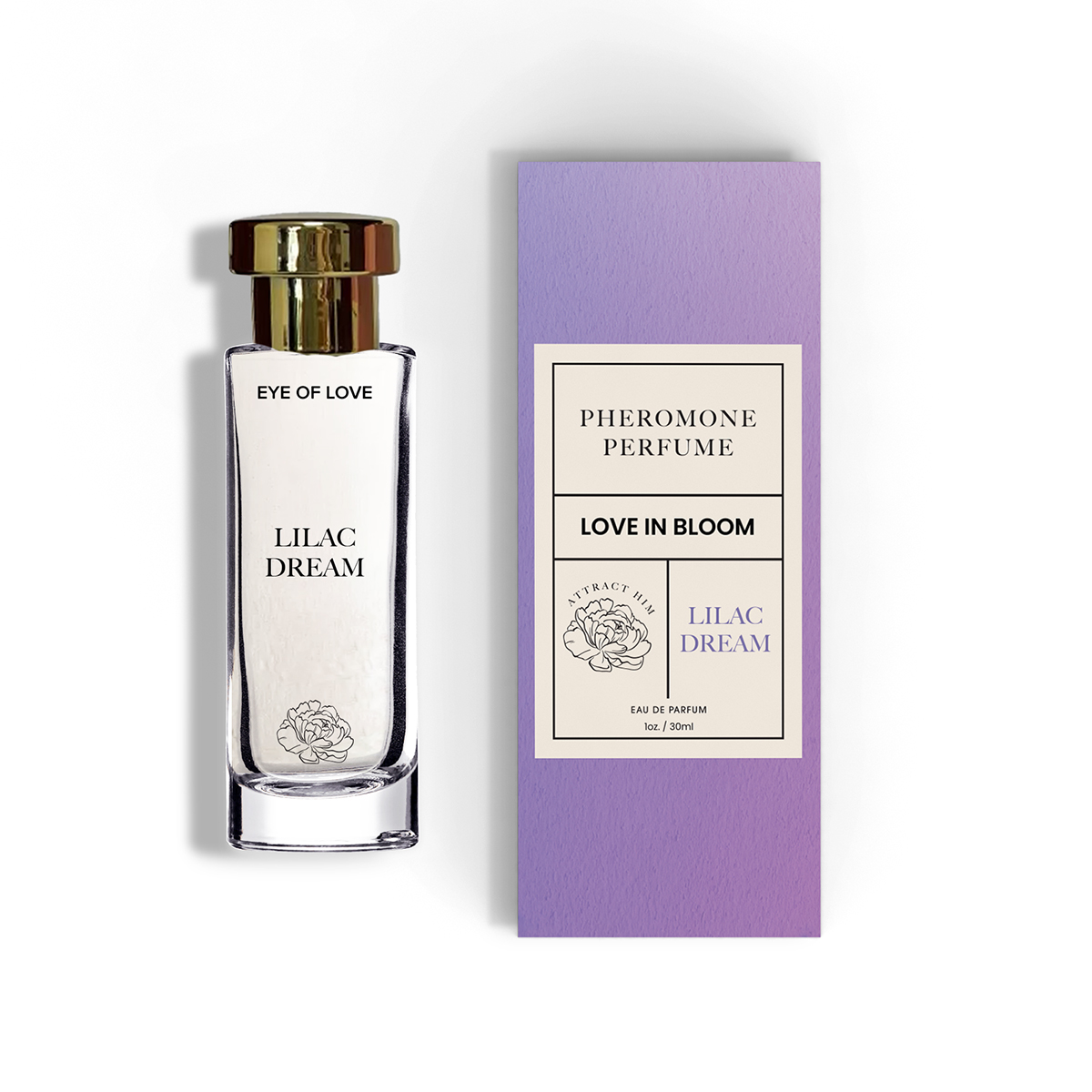 Buy Eye of Love Bloom Pheromone Parfum  Deluxe Female Indica Lilac Dream vegan lube for her.