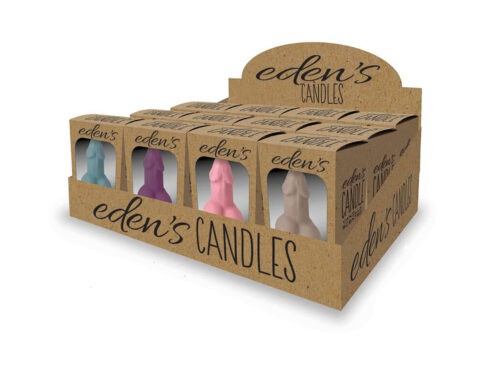 Buy  eden's penis candles 12 piece display book for her.