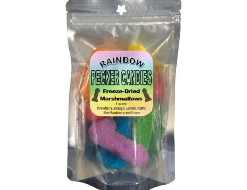 Buy  freeze dried rainbow pecker candies book for her.