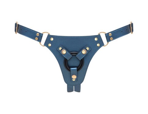 Buy  strap on me leatherette harness generous one size blue book for her.