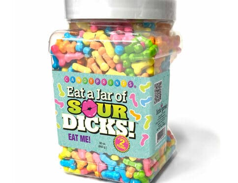 Buy  eat a jar of sour dicks 2 lbs. Book for her.