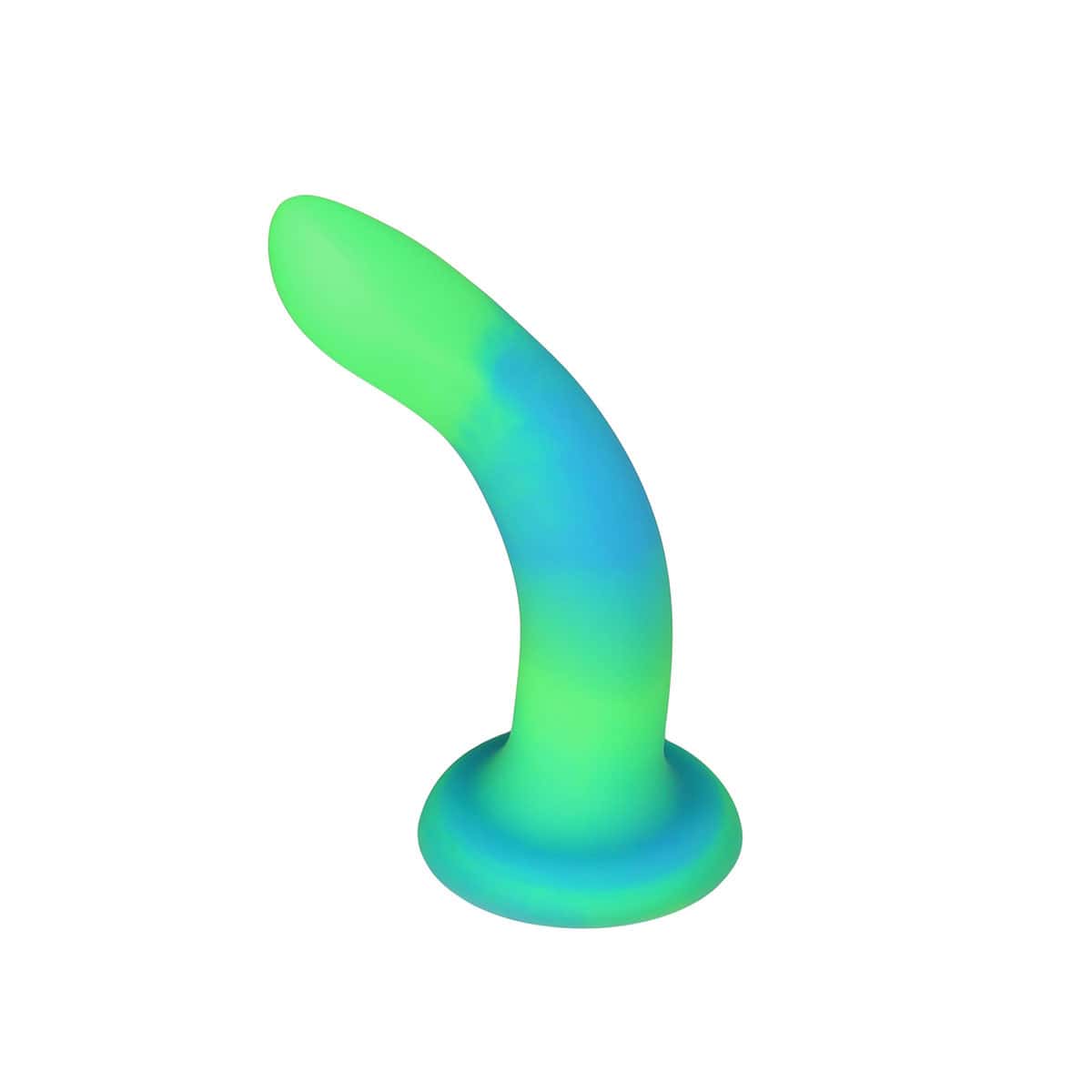 Addiction Glow in the Dark Rave Dil 8 quot Green Blue dildo made by BMS on sale at herVibrators.com