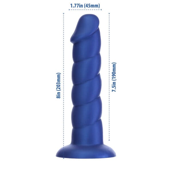 Addiction Unicorn Dil 8 quot Blue dildo made by BMS on sale at herVibrators.com