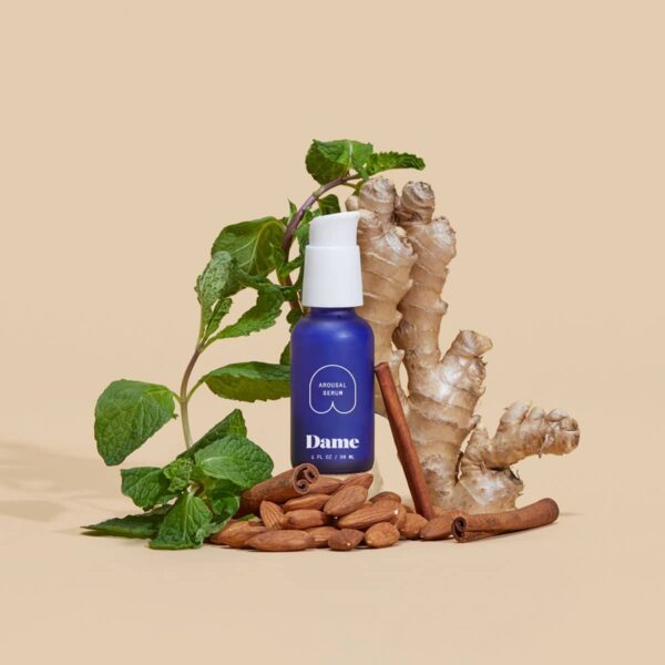 Buy and try Arousal Serum by Dame 1oz water based lubricant by Dame Products for your next sexual encounter with her.