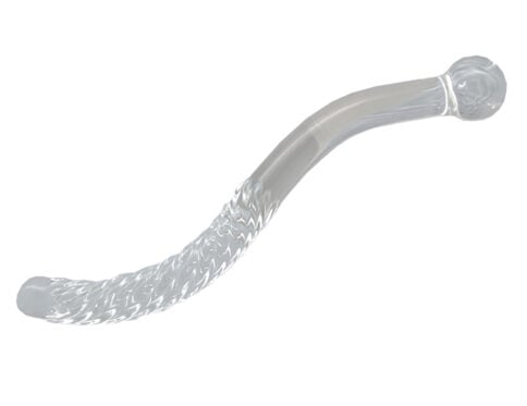 Deluxe acrylic crystal wand dildo made by nectar on sale at hervibrators. Com