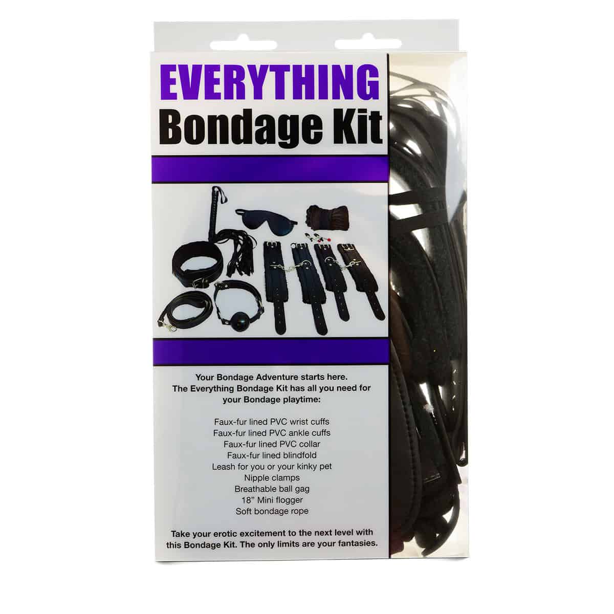 Try wearing this Everything Bondage 12pc Kit - Black sexy mask made by Plesur at herVibrators.com now.