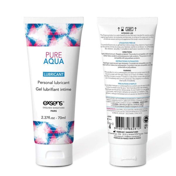 Buy and try Exsens Lubricant 70ml - Pure Aqua water based lubricant by Exsens for your next sexual encounter with her.