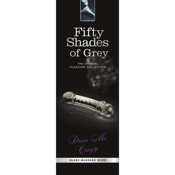 Fifty Shades Drive Me Crazy Glass Massage Wand dildo made by Fifty Shades of Grey on sale at herVibrators.com