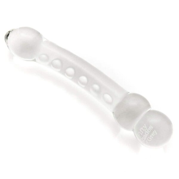 Fifty Shades Drive Me Crazy Glass Massage Wand dildo made by Fifty Shades of Grey on sale at herVibrators.com