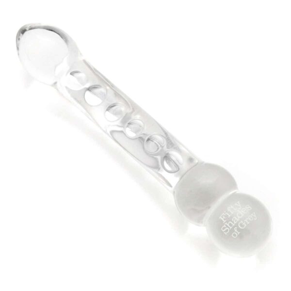 Fifty Shades Drive Me Crazy Glass Massage Wand dildo made by Fifty Shades of Grey on sale at herVibrators.com