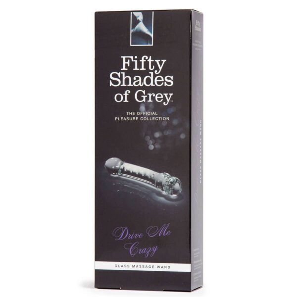 Fifty Shades Drive Me Crazy Glass Massage Wand dildo made by Fifty Shades of Grey on sale at herVibrators.com