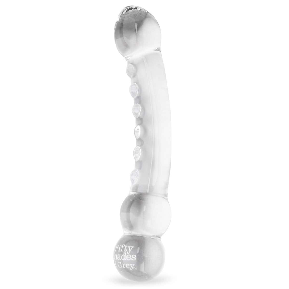 Fifty Shades Drive Me Crazy Glass Massage Wand dildo made by Fifty Shades of Grey on sale at herVibrators.com