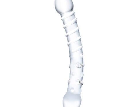 Glas double trouble glass dil 10 quot  dildo made by glas on sale at hervibrators. Com