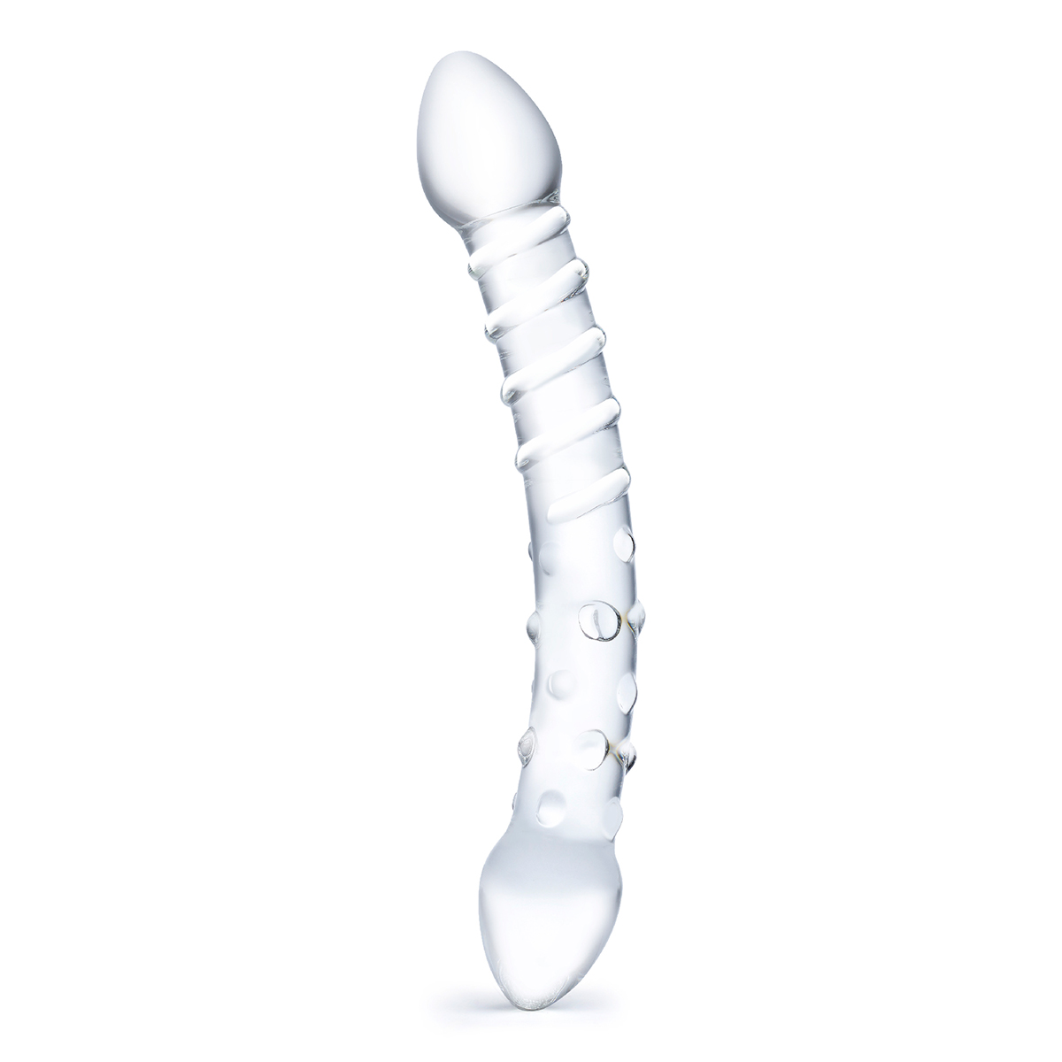 GLAS Double Trouble Glass Dil 10 quot  dildo made by Glas on sale at herVibrators.com