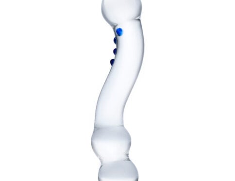 Glas textured g spot glass dil 6 quot  dildo made by glas on sale at hervibrators. Com