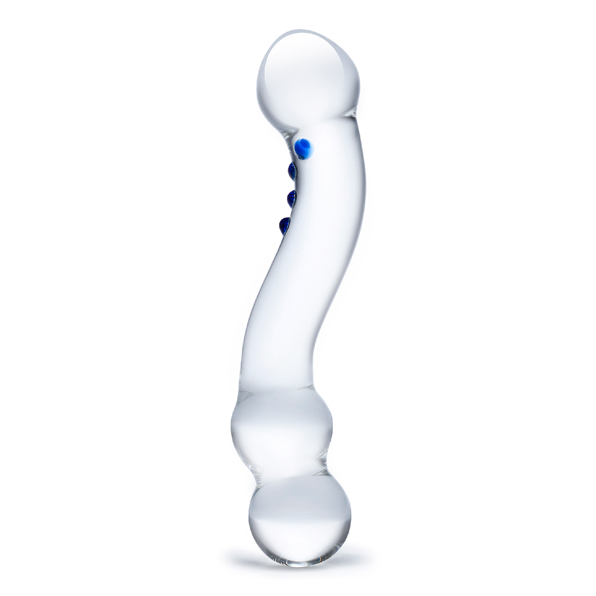 GLAS Textured G Spot Glass Dil 6 quot  dildo made by Glas on sale at herVibrators.com