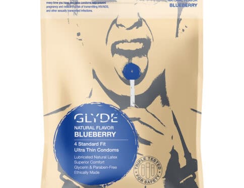 Best glyde organic blueberry condoms 4pk her care glyde condoms on sale at hervibrators. Com.