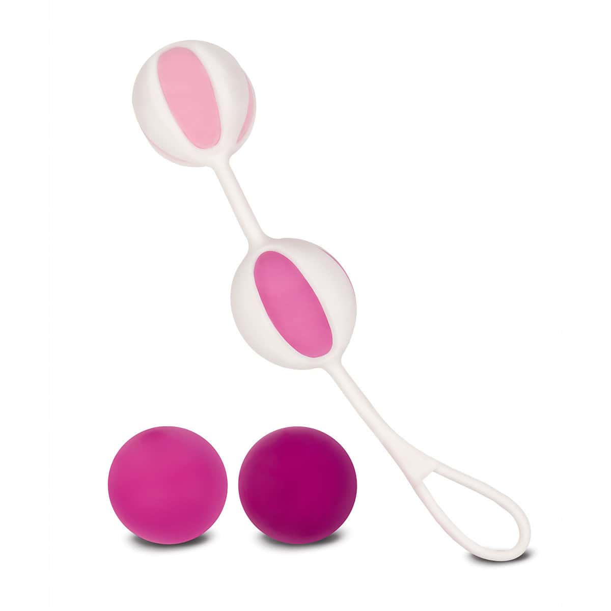 Buy Gvibe Geisha Balls 2 Pink kegel exercise device for pelvic floor muscle strengthening.