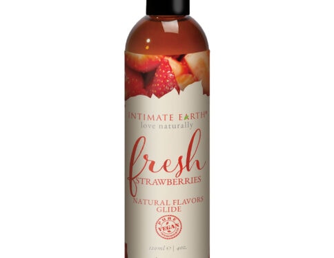 Buy and try intimate earth flavored glide - fresh strawberries 4oz water based lubricant by intimate earth for your next sexual encounter with her.