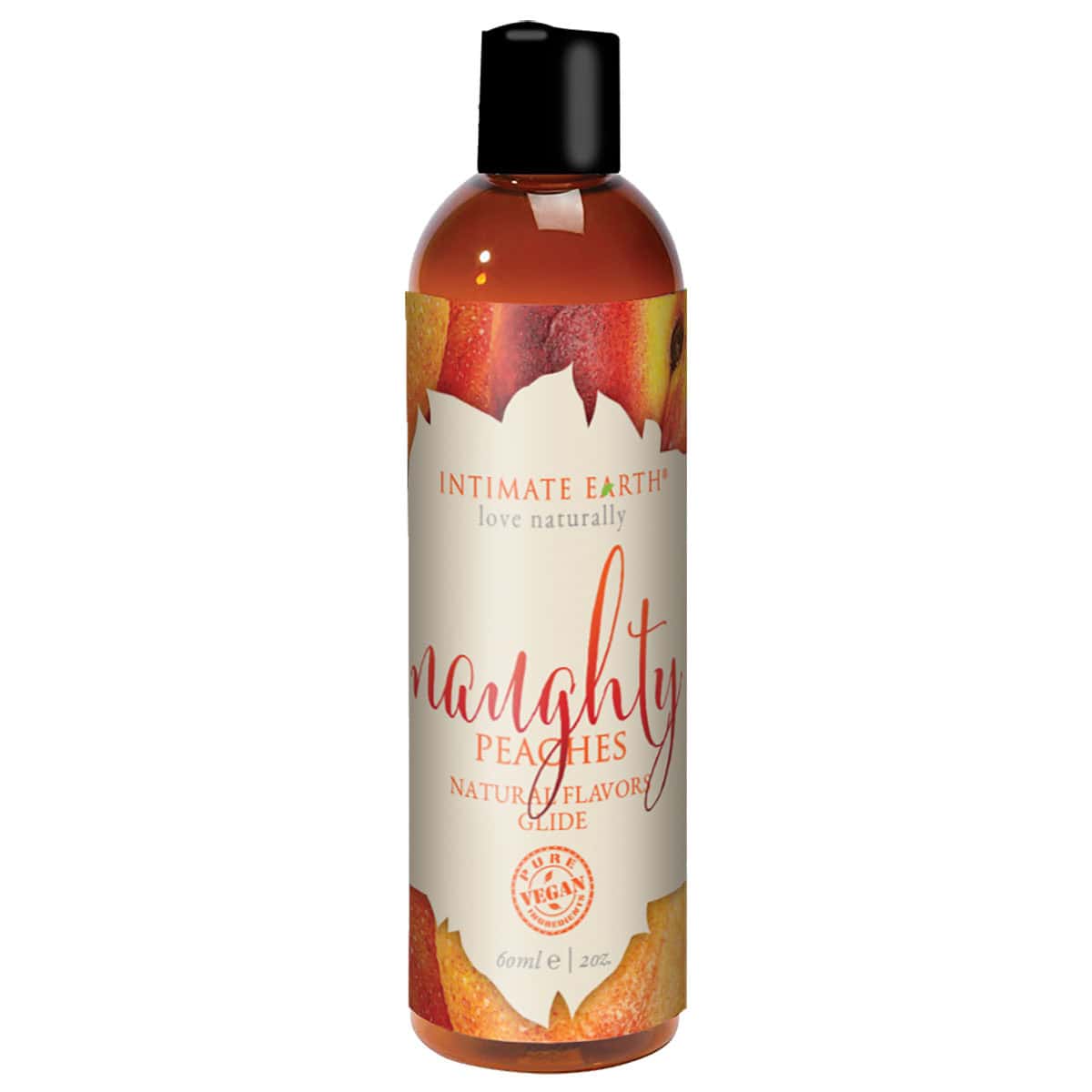 Buy and try Intimate Earth Flavored Glide - Naughty Peaches 2oz water based lubricant by Intimate Earth for your next sexual encounter with her.