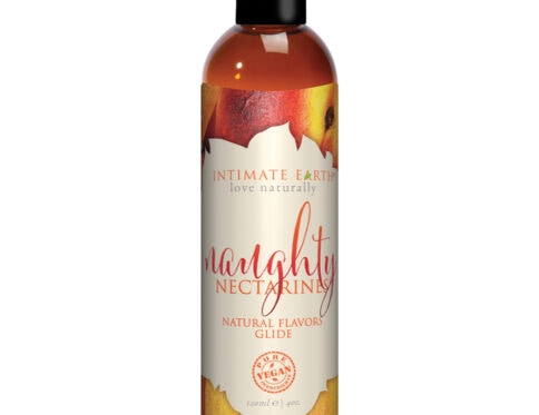 Buy and try intimate earth flavored glide - naughty peaches 4oz water based lubricant by intimate earth for your next sexual encounter with her.