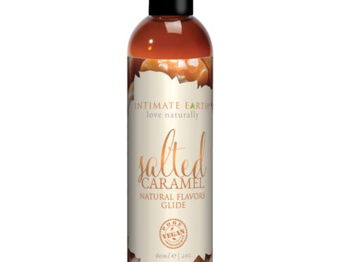 Buy and try intimate earth flavored glide - salted caramel 2oz water based lubricant by intimate earth for your next sexual encounter with her.