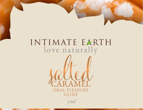 Buy and try intimate earth flavored glide - salted caramel foil single water based lubricant by intimate earth for your next sexual encounter with her.