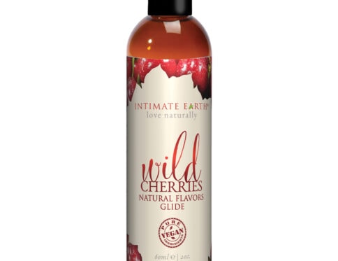 Buy and try intimate earth flavored glide - wild cherries 2oz water based lubricant by intimate earth for your next sexual encounter with her.