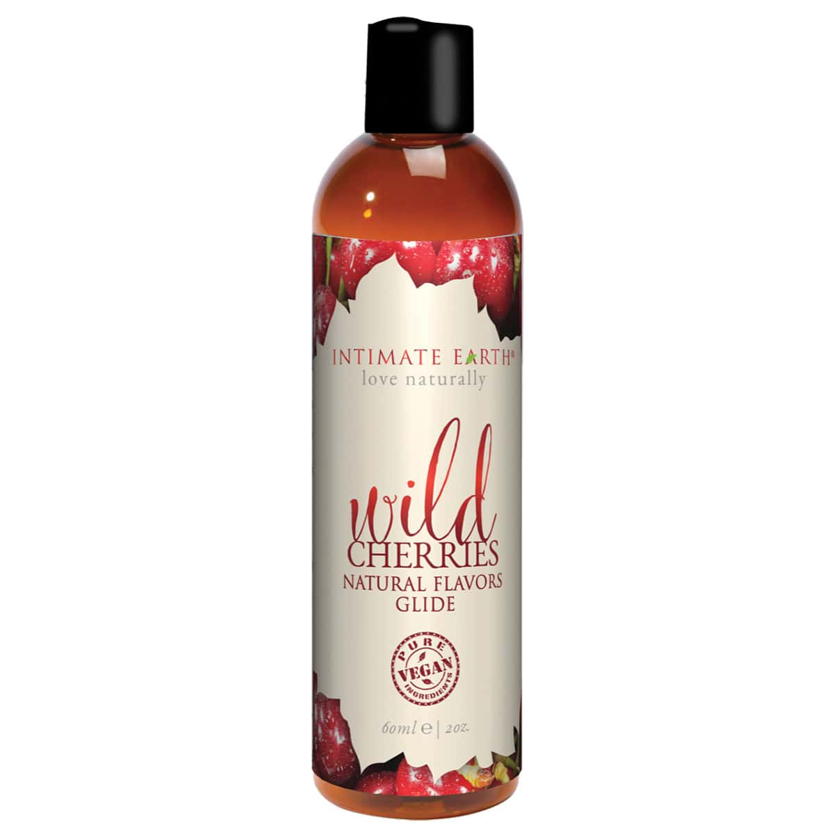 Best Intimate Earth Flavored Glide - Wild Cherries 2oz personal organic lubricant by Intimate Earth for sale at herVibrators.com.