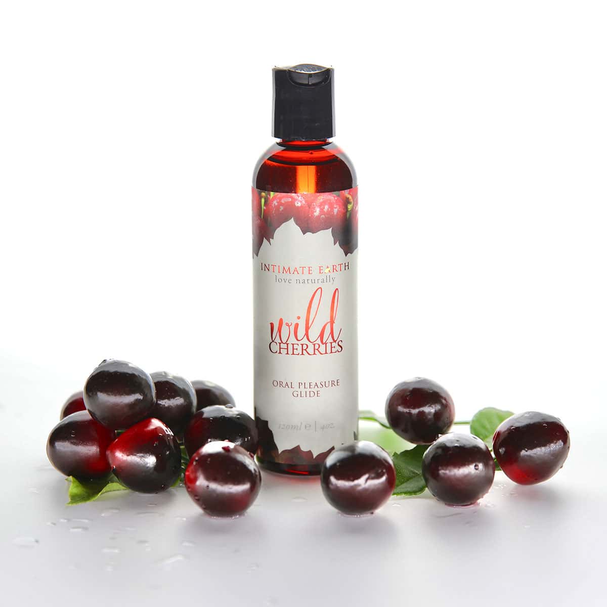 Best Intimate Earth Flavored Glide - Wild Cherries 4oz personal organic lubricant by Intimate Earth for sale at herVibrators.com.