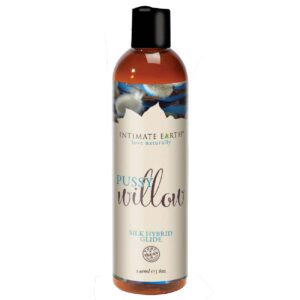 A top choice for Vegans, Intimate Earth Pussy Willow Silk Hybrid Glide 8oz personal vegan lubricant by Intimate Earth is for sale at herVibrators.com.