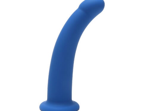 Me you us 6in curved silicone dildo blue dildo made by me you us on sale at hervibrators. Com