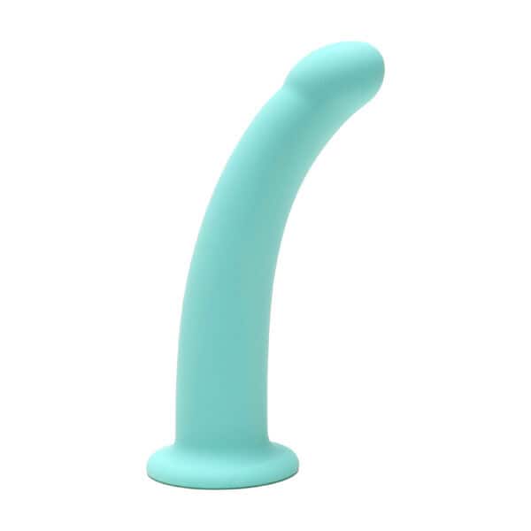 Me You Us 7in Curved Silicone Dildo Aqua dildo made by Me You Us on sale at herVibrators.com