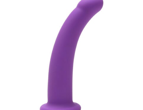 Me you us 7in curved silicone dildo purp dildo made by me you us on sale at hervibrators. Com