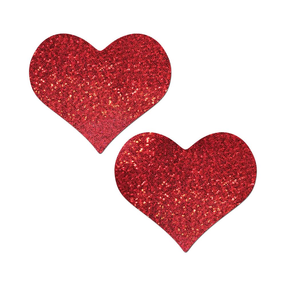 Wearing Pastease Heart Glitter Red Breast Covers nipples covers by Pastease can be fun and sexy!