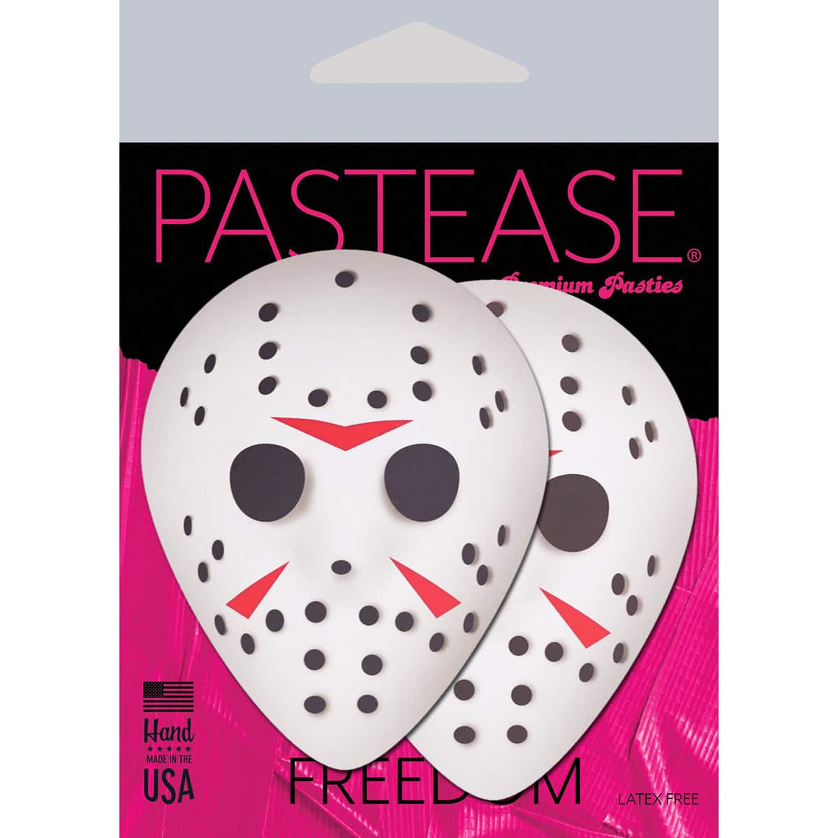 Wearing Pastease Jason Hockey Mask nipples covers by Pastease can be fun and sexy!