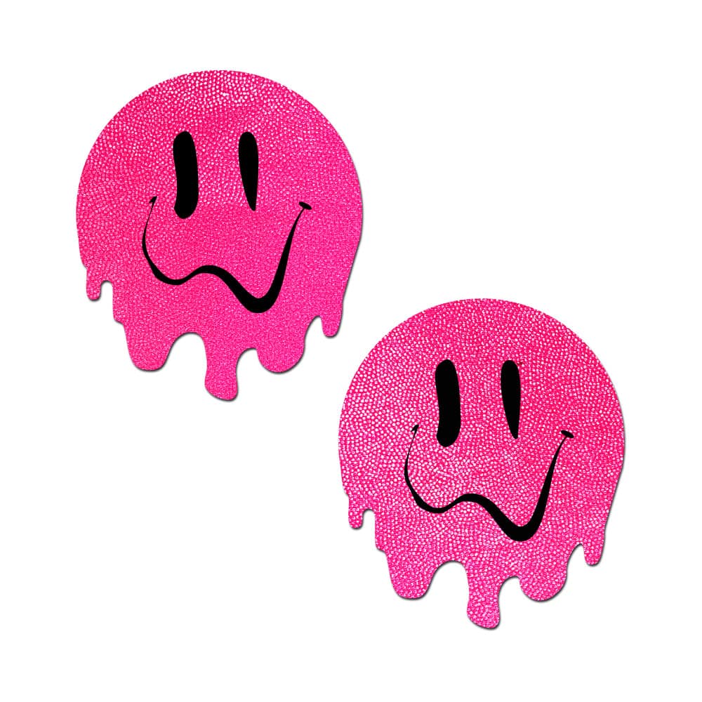 Wearing Pastease Neon Pink Melted Smiling Face nipples covers by Pastease can be fun and sexy!