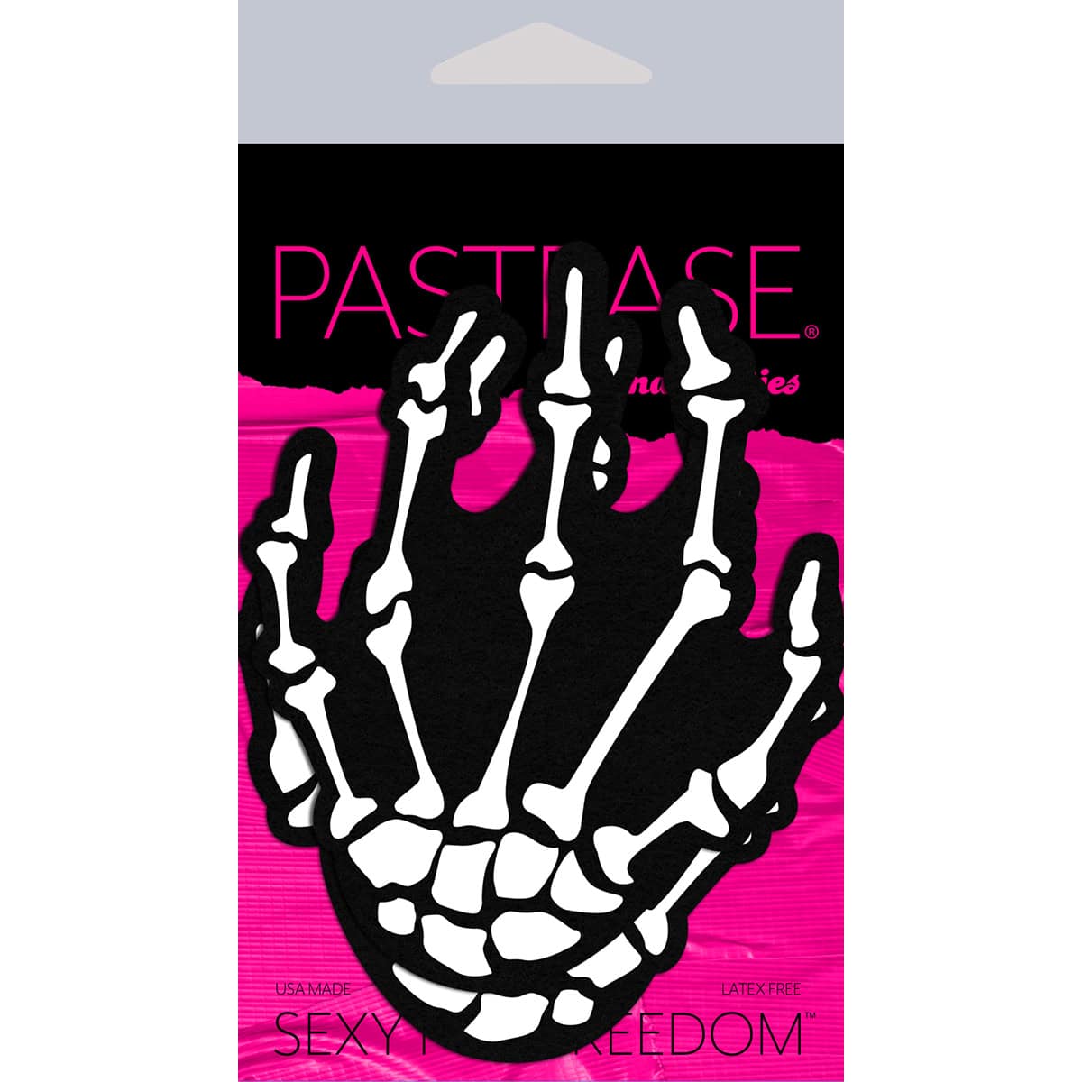 Wearing Pastease Skeleton Hands White nipples covers by Pastease can be fun and sexy!