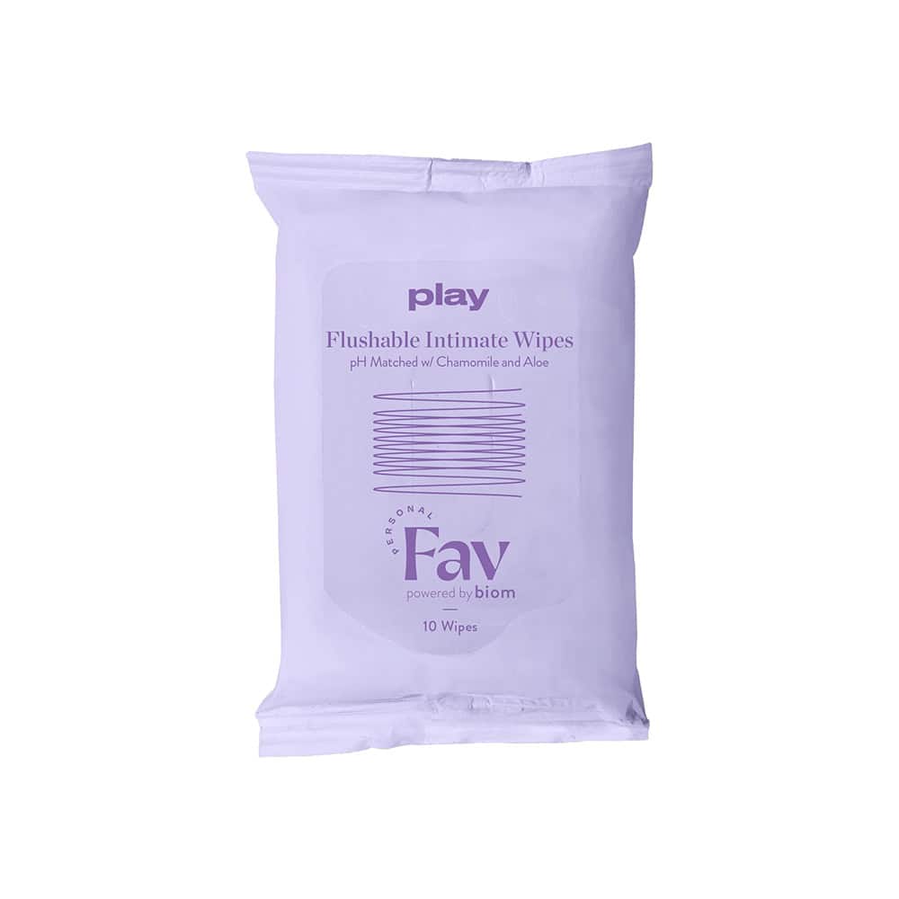 Personal Fav Play Flushable Intimate Wipe 10pk intimate cleansers and personal cleansing care by Personal Fav.