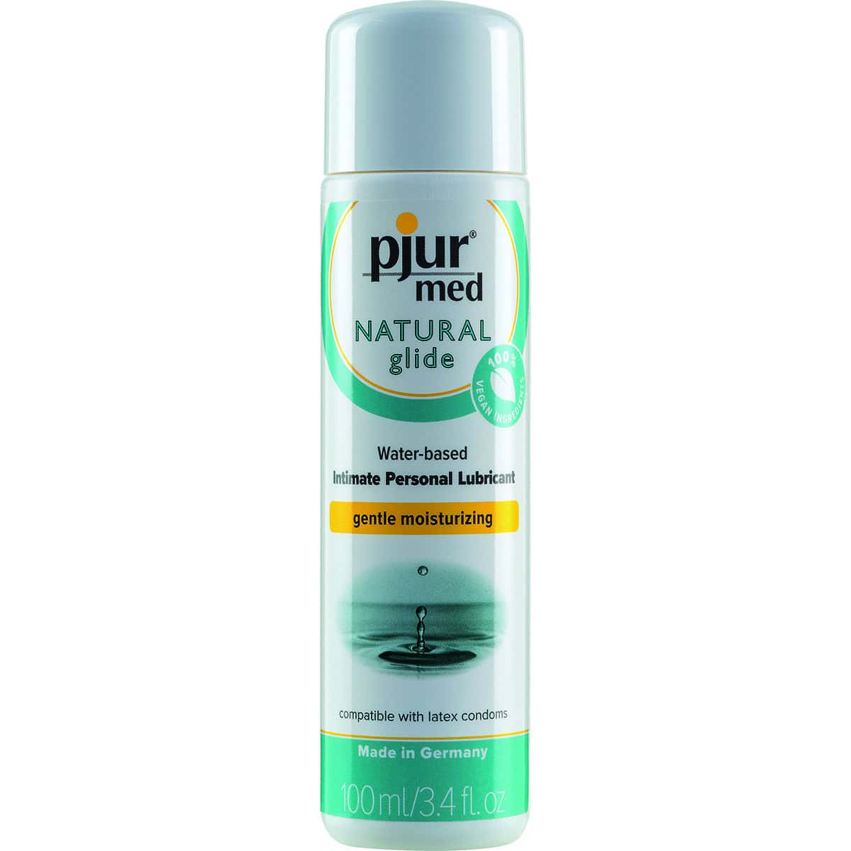 A top choice for Vegans, Pjur Med Natural Glide 100ml personal vegan lubricant by Pjur is for sale at herVibrators.com.