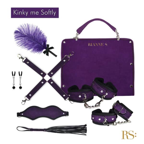 Try wearing this Rianne S Kinky Me Softly Bondage Kit - Purple sexy mask made by Rianne S at herVibrators.com now.