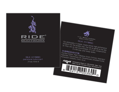 Buy and try ride bodyworx silk hybrid lubricant 0. 17 oz. Pillow packs (200 per bag) hybrid personal lubricant by sliquid.