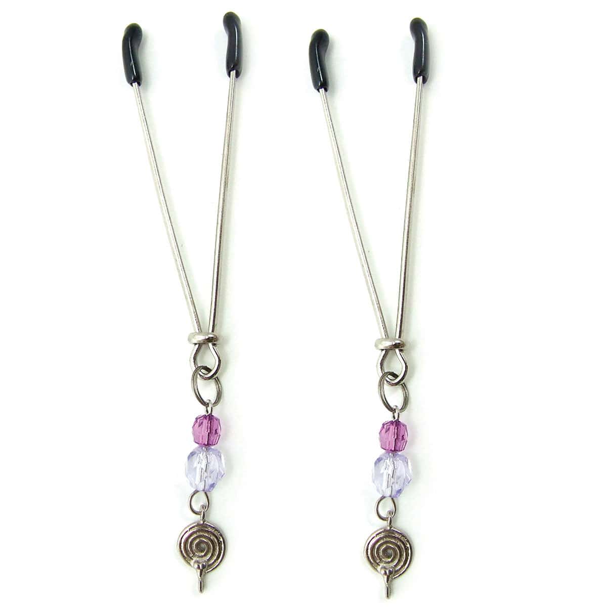 Sex Kitten Clamps Purple Swirls sexy jewelry made by Sex Kitten for her.