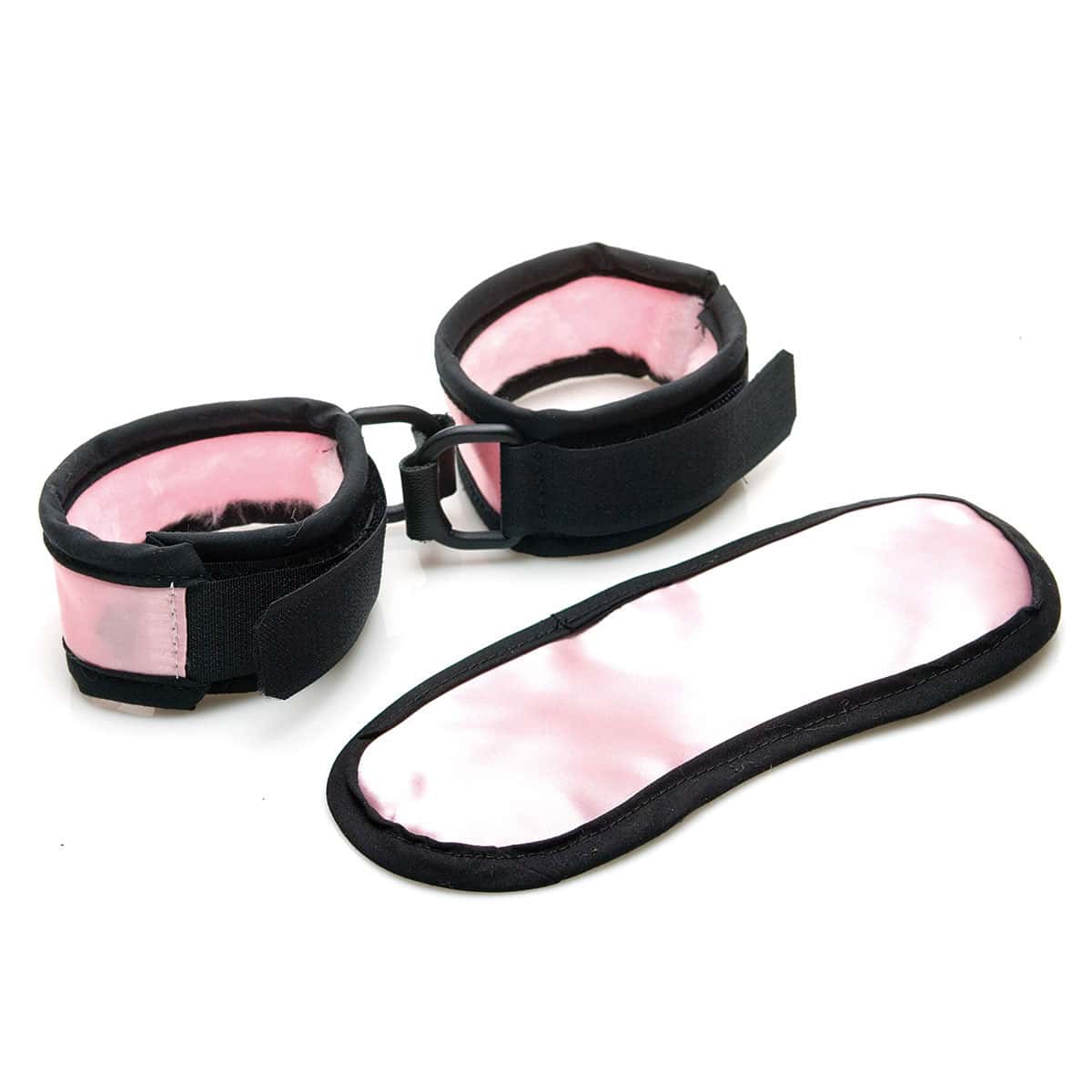 Try wearing this Sex Kitten Mask/Cuff Set  Pink and Black sexy mask made by Sex Kitten at herVibrators.com now.