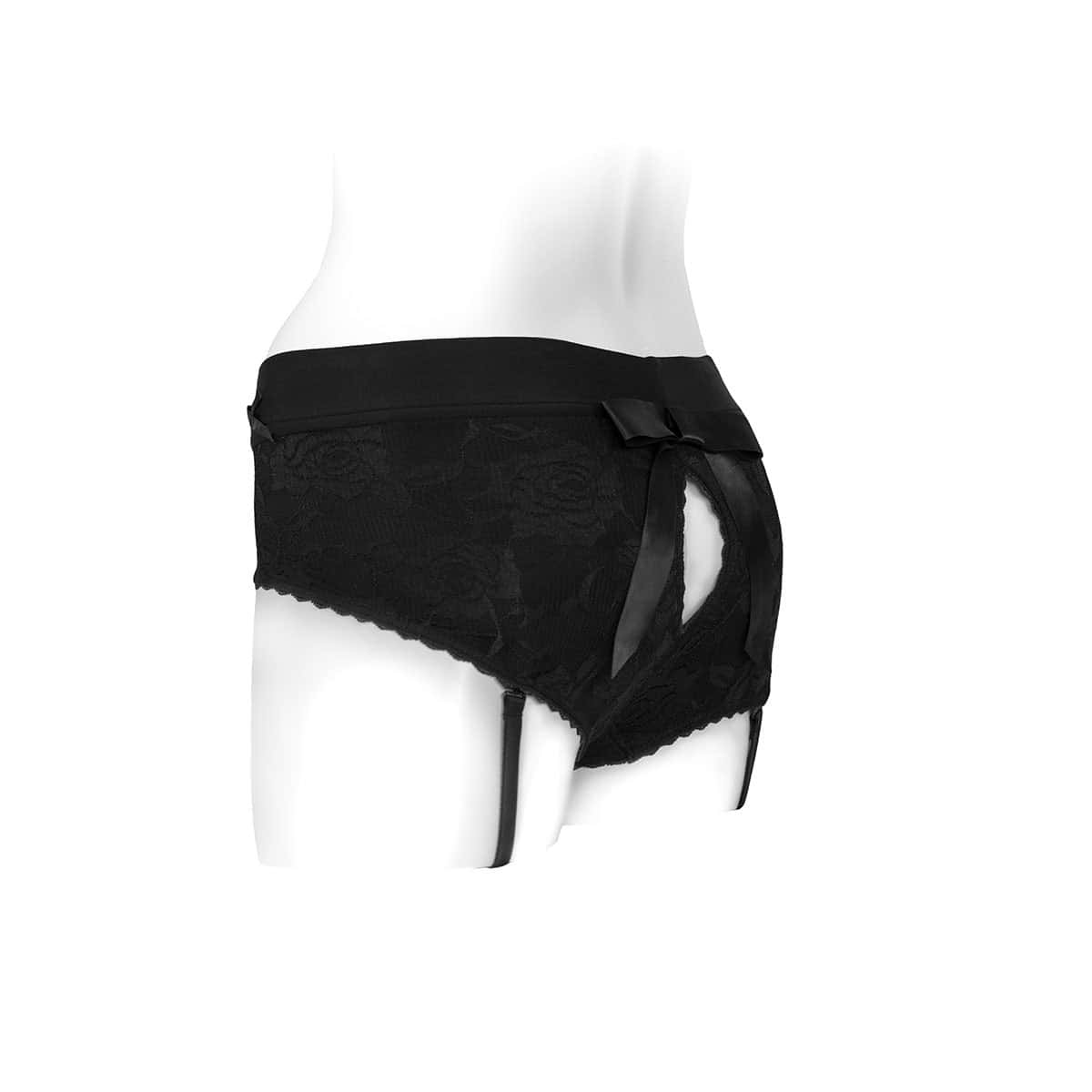 Best SpareParts Bella Harness Black/Black Nylon - XL dildo panties made by SpareParts HardWear on sale at herVibrators.com