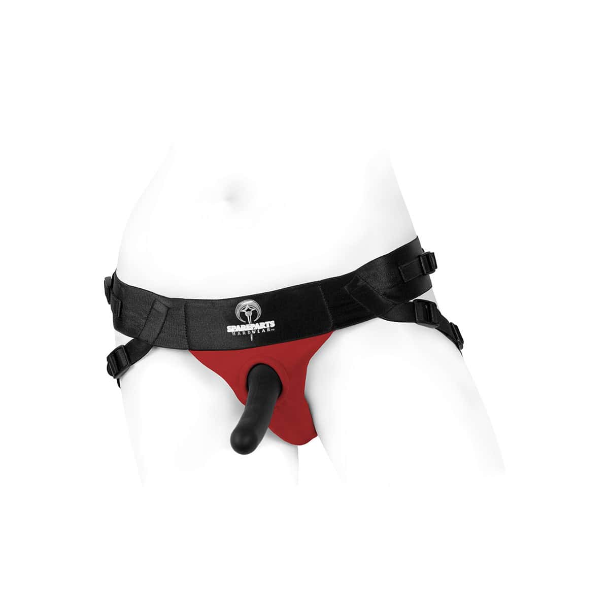 Best SpareParts Joque Harness Red- Size A dildo panties made by SpareParts HardWear on sale at herVibrators.com