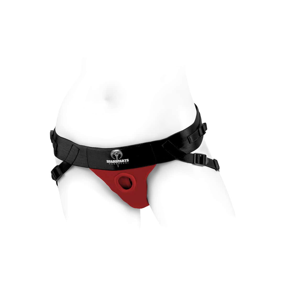 Best SpareParts Joque Harness Red- Size A dildo panties made by SpareParts HardWear on sale at herVibrators.com