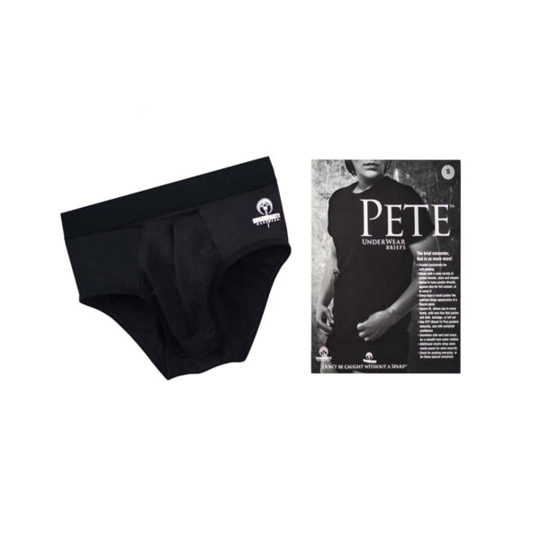 Best SpareParts Pete Contoured Briefs - XL dildo panties made by SpareParts HardWear on sale at herVibrators.com