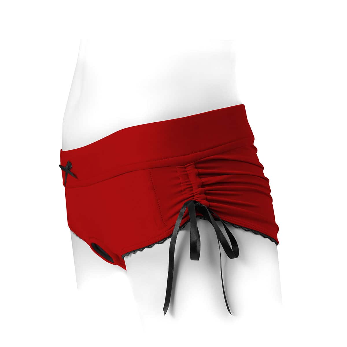 Best SpareParts Sasha Harness Red/Black Nylon - Small dildo panties made by SpareParts HardWear on sale at herVibrators.com