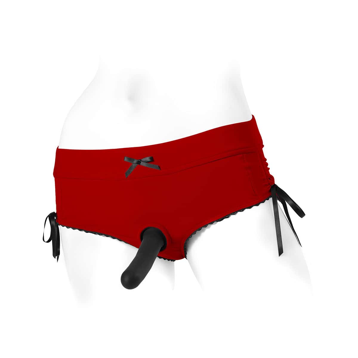 Best SpareParts Sasha Harness Red/Black Nylon - Small dildo panties made by SpareParts HardWear on sale at herVibrators.com